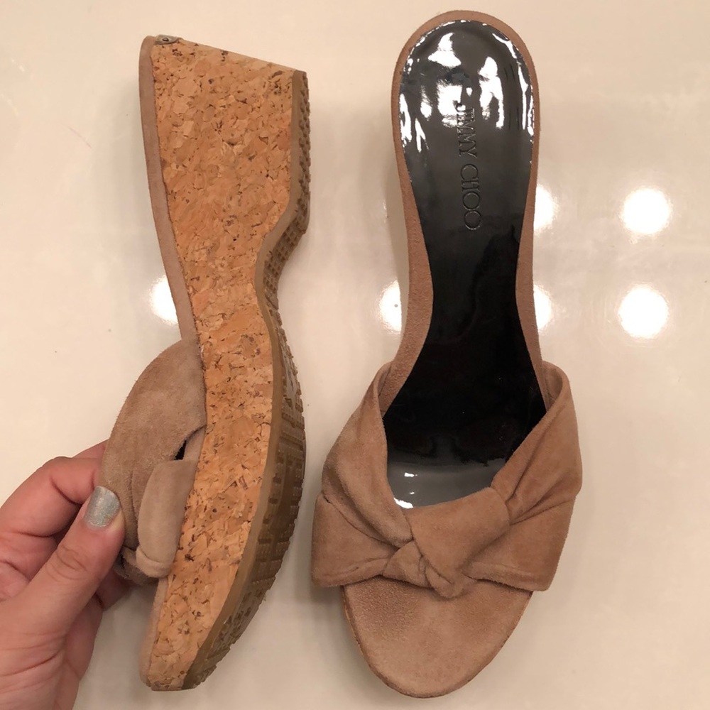 Jimmy Choo Cork Wedge Sandals - Picture 6 of 6